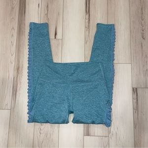 Aerie Chill Play Move Teal Ruffle Sides Leggings Pants
